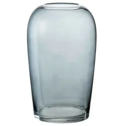 PARIS PRIX - Vase design en verre "œuf" 29cm gris