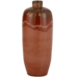 PARIS PRIX - Vase design en céramique "aline" 70cm rouge