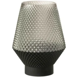 PARIS PRIX - Vase design en verre "vuoto" 27cm gris