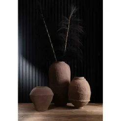 PARIS PRIX - Vase design "papier mâché" 59cm marron