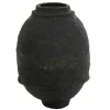 PARIS PRIX - Vase design "papier mâché" 60cm noir
