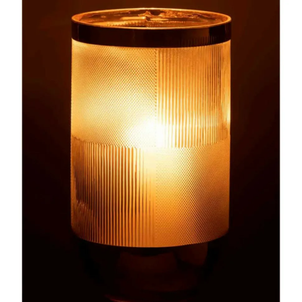 PARIS PRIX - Vase design "sucomba" 27cm transparent & or