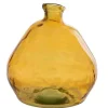 PARIS PRIX - Vase rond design en verre "laura" 47cm ocre
