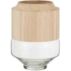 PARIS PRIX - Vase rond design "galupa" 30cm marron clair