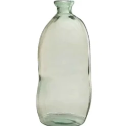 PARIS PRIX - Vase rond design en verre "laura" 73cm vert