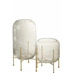 PARIS PRIX - Vase sur pied en verre 