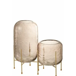 PARIS PRIX - Vase sur pied en verre 