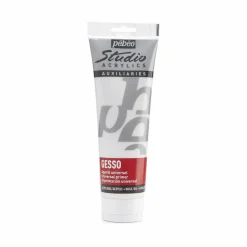 PÉBÉO - Gesso blanc de couverture pour supports à peinture - 250 ml