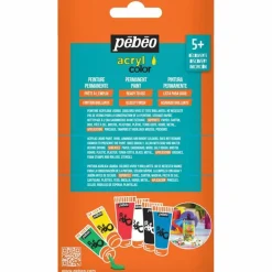 PÉBÉO - Kit découverte peinture acrylique - 6 couleurs - 6 x 20 ml