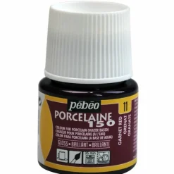 PÉBÉO - Peinture à l'eau brillante pour porcelaine - grenat - 45 ml