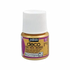 PÉBÉO - Peinture acrylique opaque nacrée - or - 45 ml