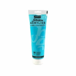 PÉBÉO - Peinture acrylique opaque - bleu turquoise - 250 ml
