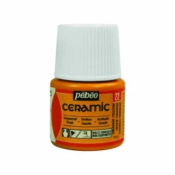 PÉBÉO - Peinture céramique et multi-surfaces - jaune orange - 45 ml