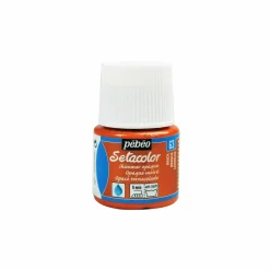 PÉBÉO - Peinture textile setacolor opaque effet métallique - orange brique - 45 ml