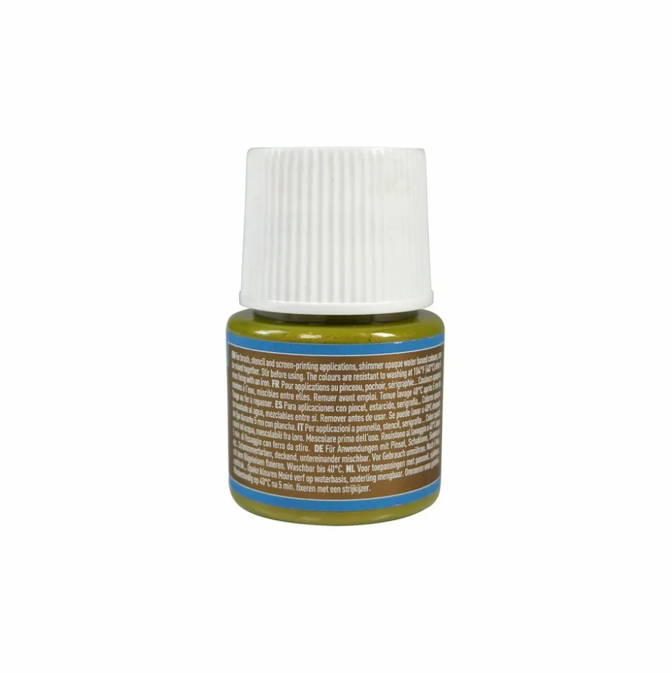 PÉBÉO - Peinture textile setacolor opaque efffet métallique - bronze - 45 ml