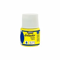 PÉBÉO - Peinture textile setacolor opaque - jaune citron - 45 ml