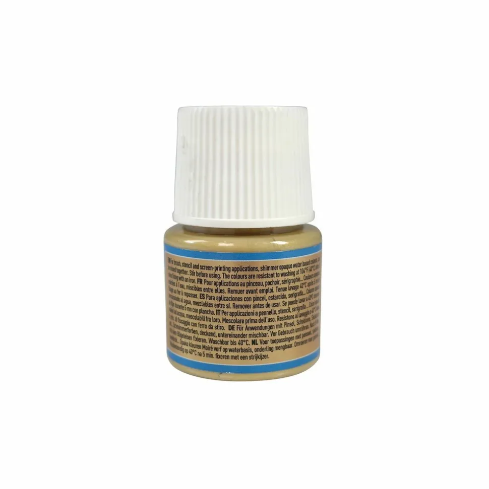 PÉBÉO - Peinture textile setacolor opaque effet métallique - or - 45 ml