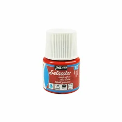 PÉBÉO - Peinture textile setacolor opaque effet daim - rouge - 45 ml
