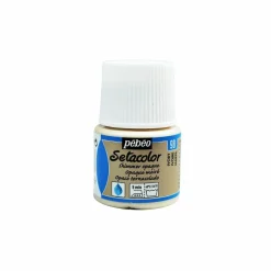 PÉBÉO - Peinture textile setacolor opaque effet métallique - ivoire - 45 ml