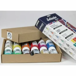 PÉBÉO - Set de 12 peintures pour tissus clairs et foncés setacolor - 12 x 20 ml