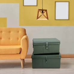 PIERRE HENRY - Lot de 2 coffres en métal habitat