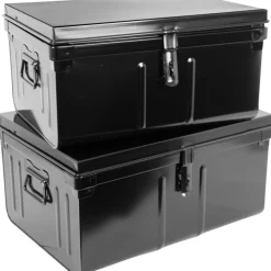 PIERRE HENRY - Lot de 2 coffres en métal habitat