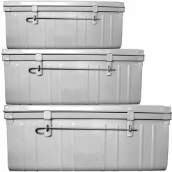 PIERRE HENRY - Set de 3 malles en acier habitat 80 - 90 et 100 cm