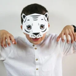 PIROUETTE CACAHOUÈTE - Kit créatif - 4 masques de la jungle à fabriquer et décorer