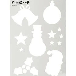PLAYCOLOR - Coffret 6 gouaches solides + pochoirs playcolor window pour peinture sur verre