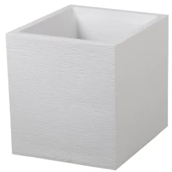 POETIC - Bac carré Graphit en polypropylène blanc cérusé - 39,5x39,5x43,5 cm