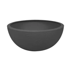 POETIC - Vasque Graphit Up ronde en plastique gris anthracite - D.29,5 cm
