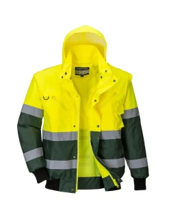 PORTWEST - Blouson bomber hi-vis x couleur : jaune/vert taille l - portwest