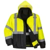 PORTWEST - Blouson haute visibilité premium 3 en 1 couleur : jaune/noir taille m - portwest