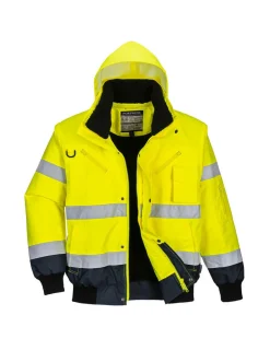 PORTWEST - Blouson haute-visibilité bicolore couleur : jaune/marine taille s - portwest