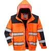 PORTWEST - Blouson hivis 3 en 1 couleur : orange/noir taille s - portwest