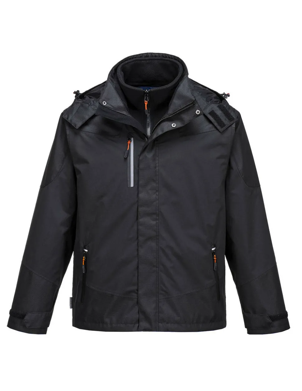 PORTWEST - Parka 3 en 1 radial couleur : noir taille l - portwest