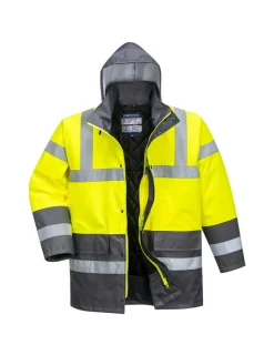 PORTWEST - Parka bicolore traffic couleur : jaune/gris taille xl - portwest