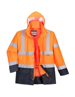PORTWEST - Parka bicolore executive 5-en-1 couleur : orange/marine taille xxl - portwest