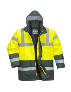 PORTWEST - Parka bicolore traffic couleur : jaune/vert taille xl - portwest