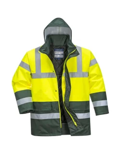 PORTWEST - Parka bicolore traffic couleur : jaune/vert taille xxxl - portwest