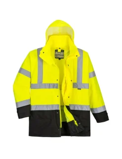 PORTWEST - Parka bicolore executive 5-en-1 couleur : jaune/noir taille xxxl - portwest