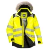 PORTWEST - Parka d'hiver haute visibilité pw3 - taille 4xl - jaune/noir - portwest