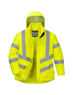 PORTWEST - Parka d'hiver haute visibilité pour femme couleur : jaune taille l - portwest