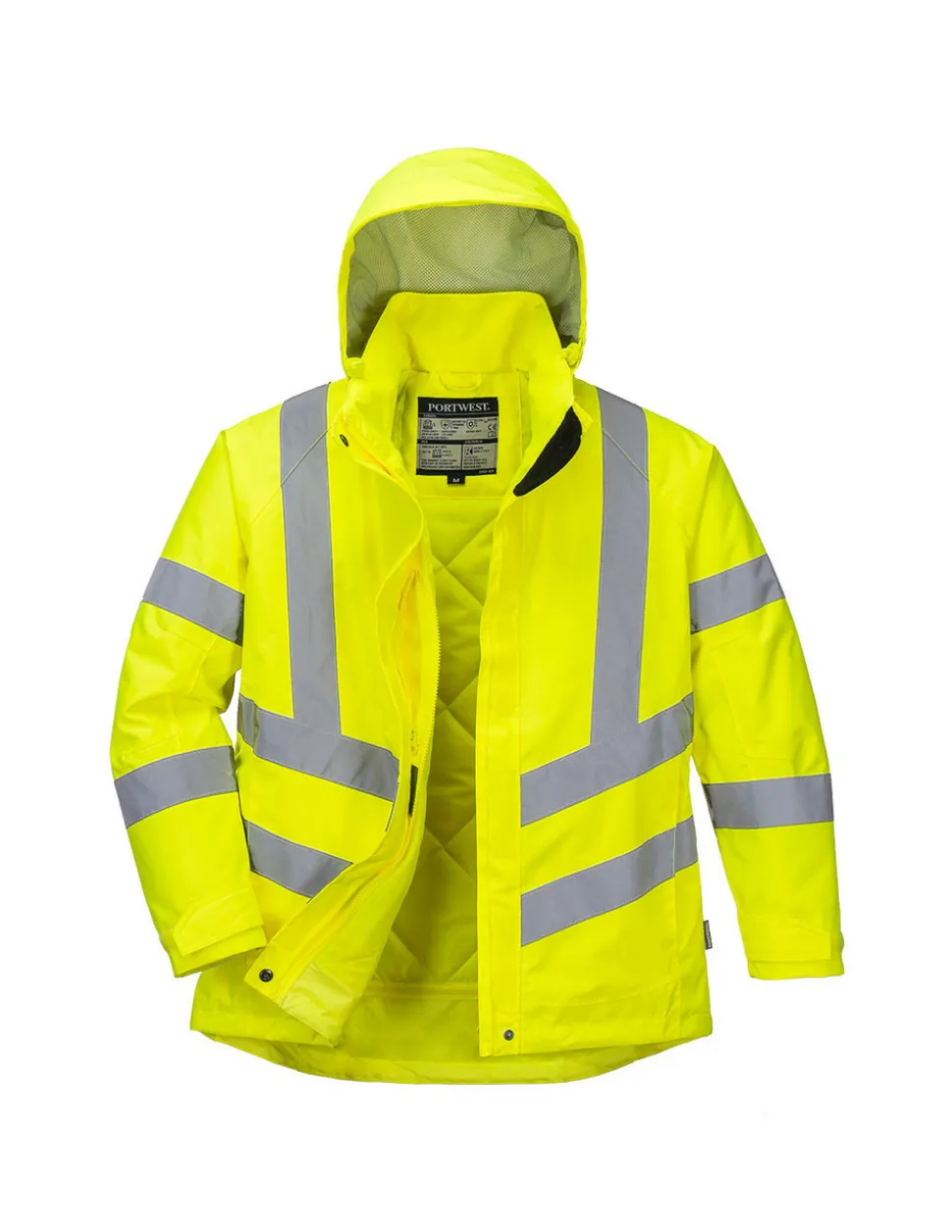 PORTWEST - Parka d'hiver haute visibilité pour femme couleur : jaune taille l - portwest