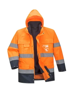 PORTWEST - Parka haute visibilité 3 en 1 couleur : orange/marine taille m - portwest