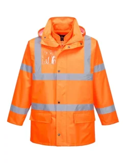 PORTWEST - Parka hi-vis essential 5 en 1 couleur : orange taille l - portwest