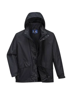 PORTWEST - Parka respirante 3 en 1 argo couleur : noir taille xxxl - portwest