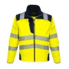 PORTWEST - Softshell haute-visibilité pw3 couleur : jaune/marine taille m - portwest