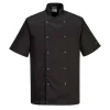 PORTWEST - Veste de cuisine cumbria couleur : noir taille s - portwest