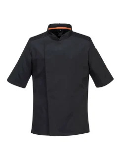 PORTWEST - Veste de cuisinier maille pro s/s couleur : noir taille xxl - portwest